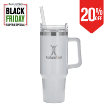 Cargar imagen en el visor de la galería, NaturalSlim® Tumbler (Limited Edition White) - Vaso térmico de acero inoxidable | 40 oz