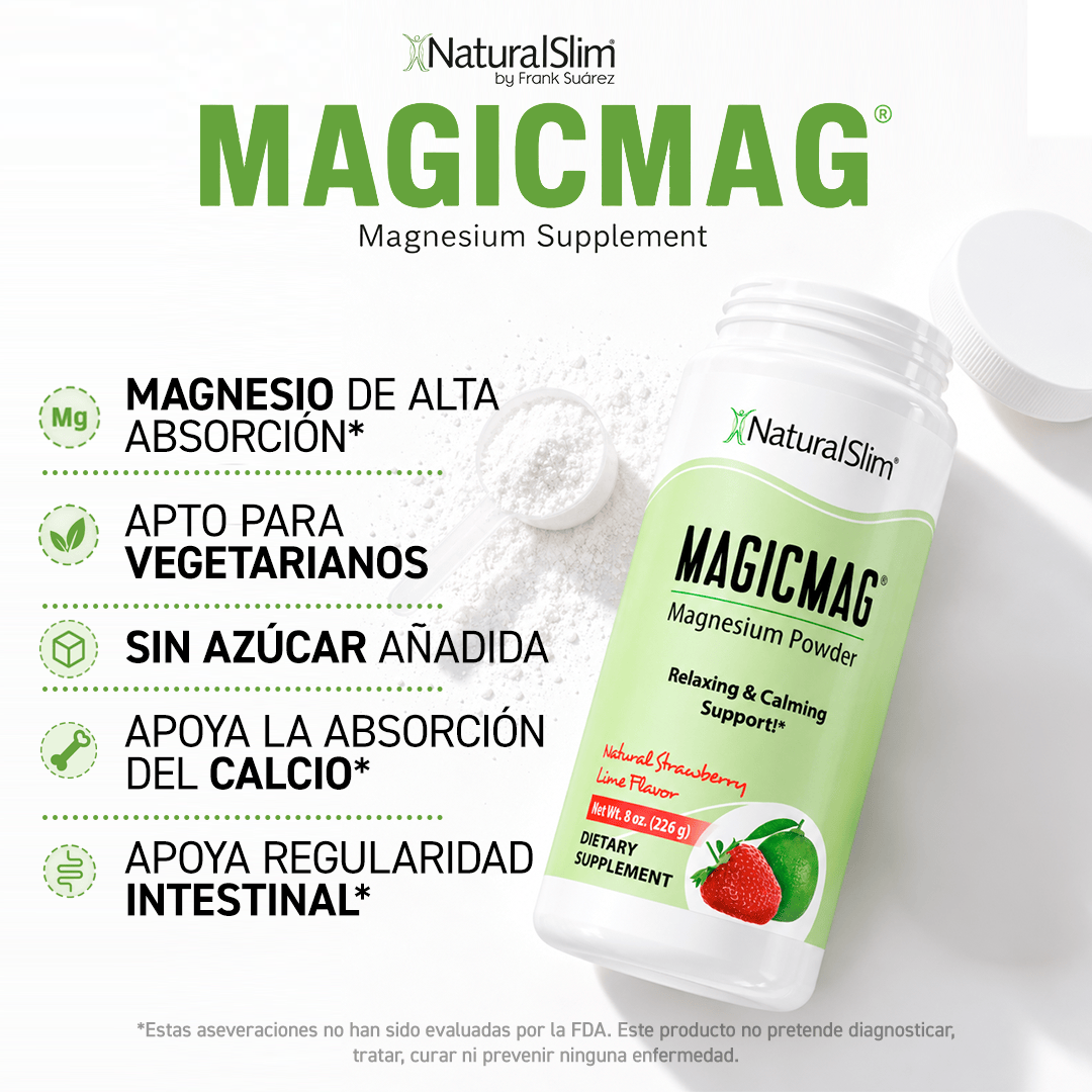MagicMag® - Anti-Stress Drink | Bebida de Citrato de Magnesio *Sabor Strawberry and Lime (Fresa y Lima) El-poder-del-metabolismo-frank-suarez adelgazar naturalmente metabolismotv unimetab candiseptic kit de candida mejorar el metabolismo y la salud