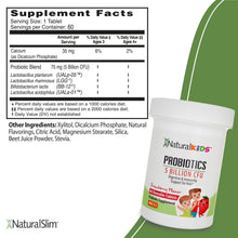 Cargar imagen en el visor de la galería, NaturalKids® PROBIOTICS™ | Probióticos en tableta masticable | Apoyo digestivo e inmunológico* para niños