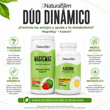 Cargar imagen en el visor de la galería, Dúo Dinámico (MagicMag® & Kadsorb®) | Magnesio y Potasio El-poder-del-metabolismo-frank-suarez adelgazar naturalmente metabolismotv unimetab candiseptic kit de candida mejorar el metabolismo y la salud