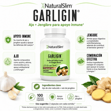 Cargar imagen en el visor de la galería, Garligin® | Mezcla de Ajo y Jengibre * Apoyo para el Sistema Inmune El-poder-del-metabolismo-frank-suarez adelgazar naturalmente metabolismotv unimetab candiseptic kit de candida mejorar el metabolismo y la salud
