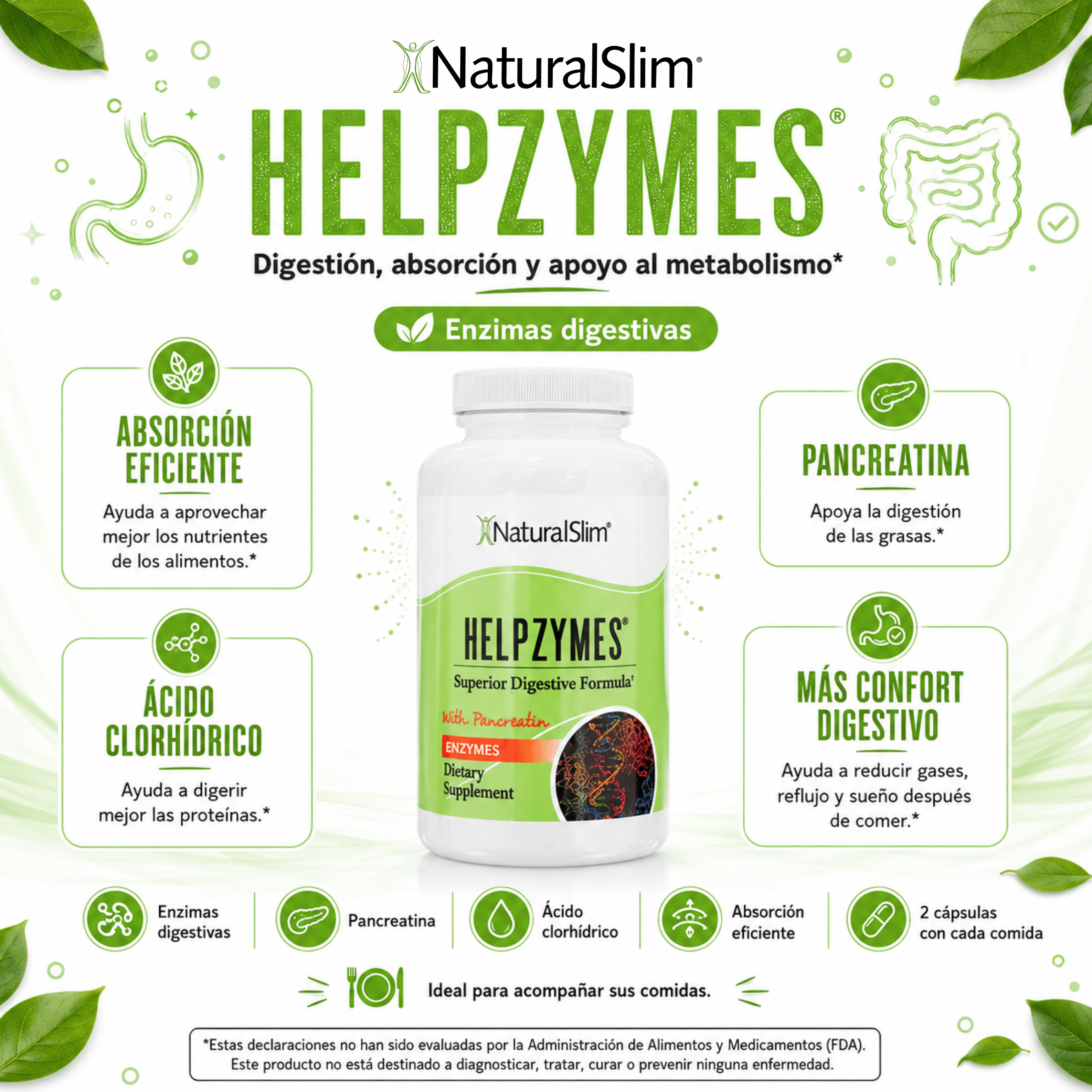 Helpzymes® | Enzimas Digestivas El-poder-del-metabolismo-frank-suarez adelgazar naturalmente metabolismotv unimetab candiseptic kit de candida mejorar el metabolismo y la salud
