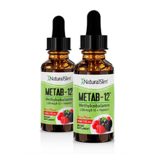 Cargar imagen en el visor de la galería, 2 frascos METAB-12® | Liquid Vitamin B-12 (methylcobalamin) + Vitamin D | Vitamina B-12 y D El-poder-del-metabolismo-frank-suarez adelgazar naturalmente metabolismotv unimetab candiseptic kit de candida mejorar el metabolismo y la salud