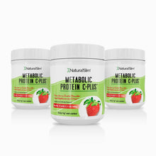 Cargar imagen en el visor de la galería, 3 Batidas Strawberry Metabolic Protein® C-Plus Strawberry | Batida de proteína de “whey” reforzada con Vitamina C de fresa El-poder-del-metabolismo-frank-suarez adelgazar naturalmente metabolismotv unimetab candiseptic kit de candida mejorar el metabolismo y la salud