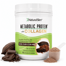 Cargar imagen en el visor de la galería, METABOLIC PROTEIN® with COLLAGEN CHOCOLATE - Batida de proteína de “whey” sabor a Chocolate con Colágeno El-poder-del-metabolismo-frank-suarez adelgazar naturalmente metabolismotv unimetab candiseptic kit de candida mejorar el metabolismo y la salud