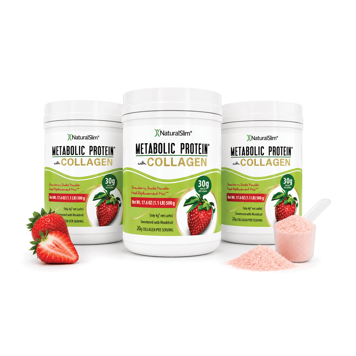 3 METABOLIC PROTEIN™ COLLAGEN - STRAWBERRY METABOLIC PROTEIN® with COLLAGEN - STRAWBERRY | Batida de proteína de “whey” sabor a Fresa con Colágeno El-poder-del-metabolismo-frank-suarez adelgazar naturalmente metabolismotv unimetab candiseptic kit de candida mejorar el metabolismo y la salud
