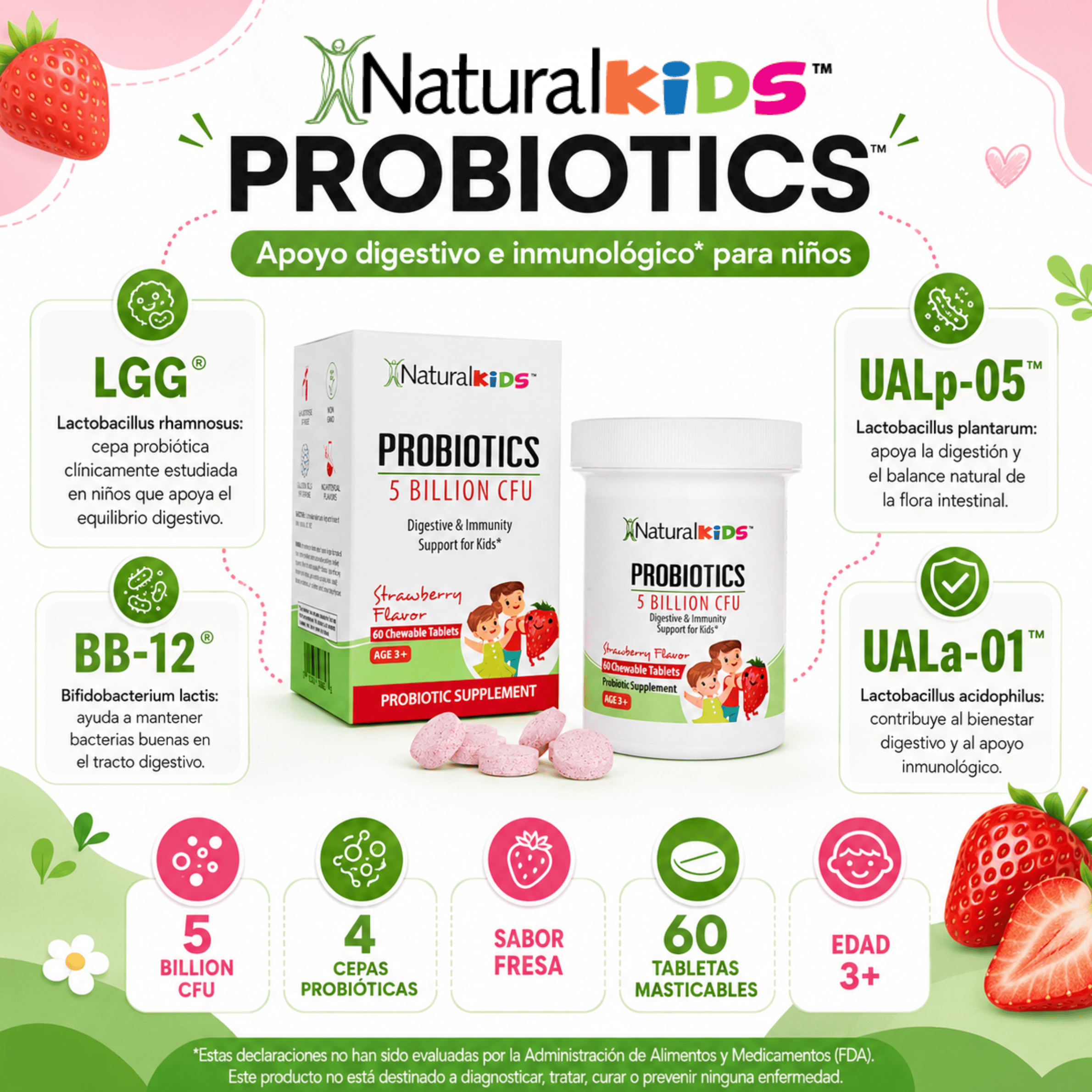 NaturalKids® PROBIOTICS™ | Probióticos masticable | Apoyo digestivo e inmunológico* para niños El-poder-del-metabolismo-frank-suarez adelgazar naturalmente metabolismotv unimetab candiseptic kit de candida mejorar el metabolismo y la salud