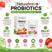 Cargar imagen en el visor de la galería, NaturalKids® PROBIOTICS™ | Probióticos masticable | Apoyo digestivo e inmunológico* para niños El-poder-del-metabolismo-frank-suarez adelgazar naturalmente metabolismotv unimetab candiseptic kit de candida mejorar el metabolismo y la salud