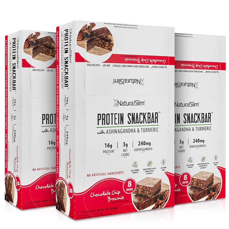 (3) Cajas NaturalSlim® Protein Snackbar™ Chocolate Chip Brownie | Barras de proteína El-poder-del-metabolismo-frank-suarez adelgazar naturalmente metabolismotv unimetab candiseptic kit de candida mejorar el metabolismo y la salud