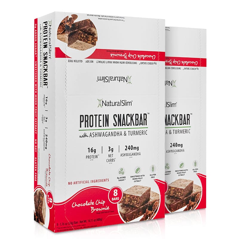 (2) Cajas NaturalSlim® Protein Snackbar™ Chocolate Chip Brownie | Barras de proteína El-poder-del-metabolismo-frank-suarez adelgazar naturalmente metabolismotv unimetab candiseptic kit de candida mejorar el metabolismo y la salud
