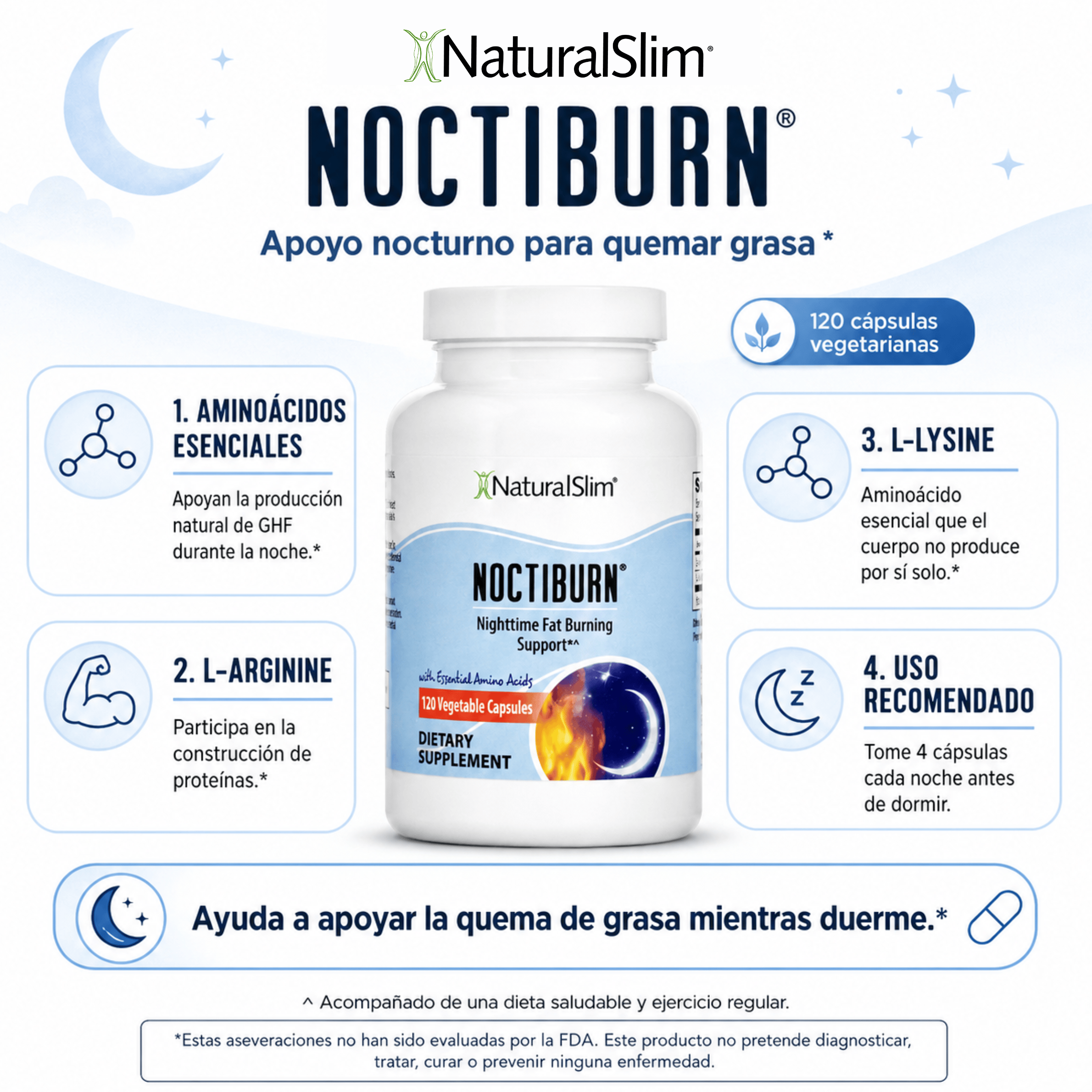 NoctiBurn® | Quemadores de Grasa Nocturnos * Nueva Imagen - Misma Formula El-poder-del-metabolismo-frank-suarez adelgazar naturalmente metabolismotv unimetab candiseptic kit de candida mejorar el metabolismo y la salud