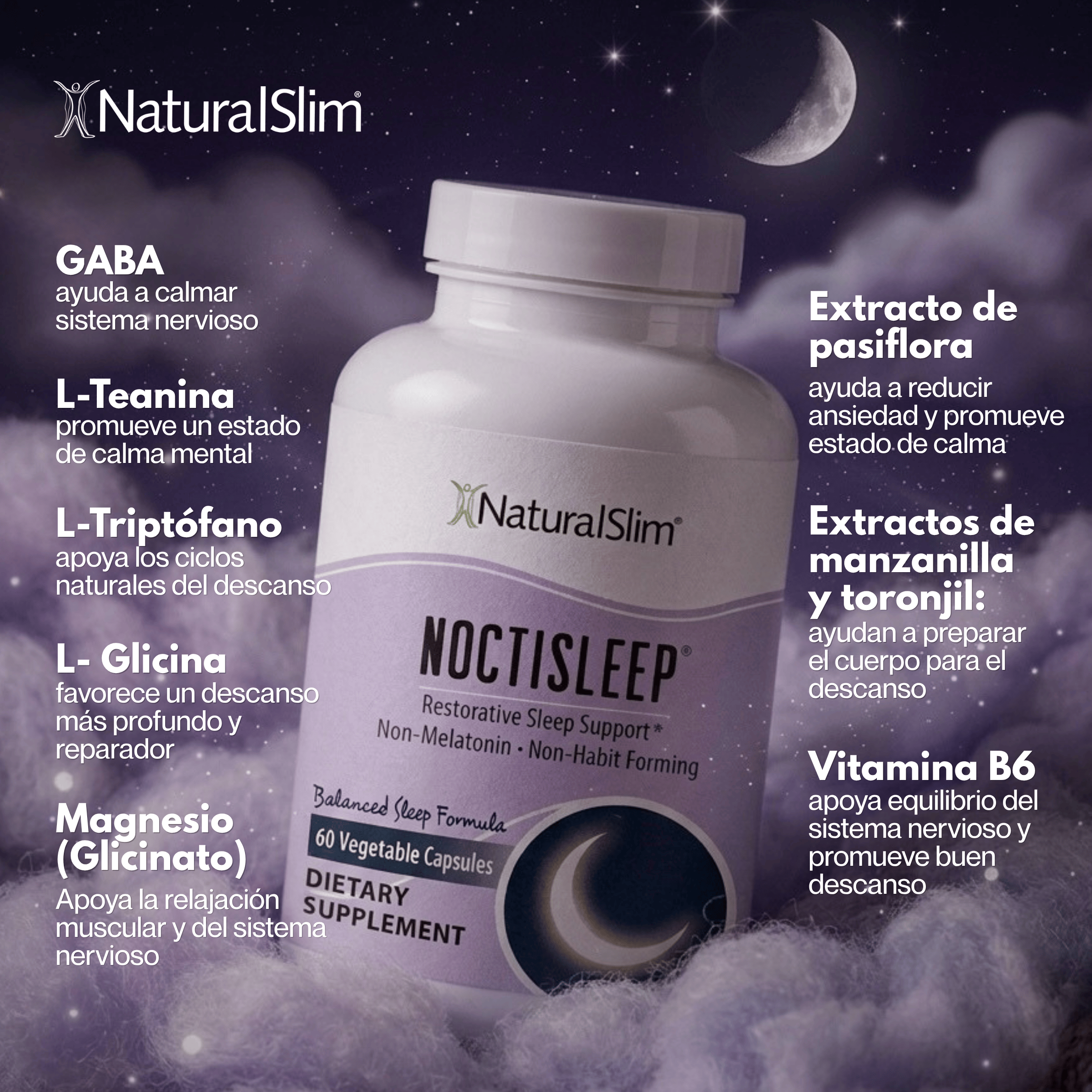 NUEVO NoctiSleep® | Descanso profundo y natural - Apoyo equilibrado para dormir y un sueño reparador El-poder-del-metabolismo-frank-suarez adelgazar naturalmente metabolismotv unimetab candiseptic kit de candida mejorar el metabolismo y la salud