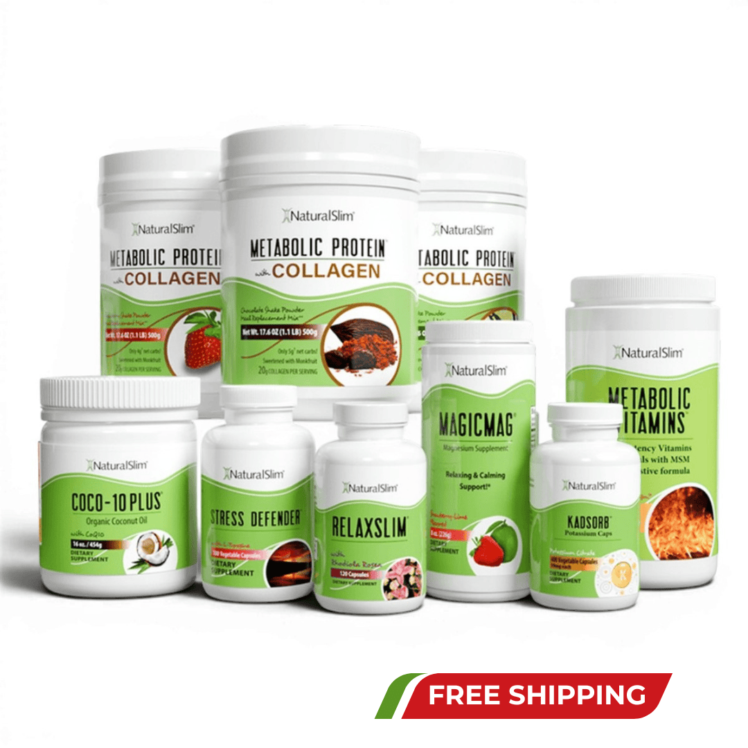 Kit+Libro Kit Restock Package de NaturalSlim® | Envío GRATIS - Suplementos esenciales para un mes El-poder-del-metabolismo-frank-suarez adelgazar naturalmente metabolismotv unimetab candiseptic kit de candida mejorar el metabolismo y la salud