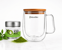 Cargar imagen en el visor de la galería, Taza para bebidas frías o calientes de NaturalSlim® | Double Wall Glass Mug El-poder-del-metabolismo-frank-suarez adelgazar naturalmente metabolismotv unimetab candiseptic kit de candida mejorar el metabolismo y la salud