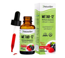 Cargar imagen en el visor de la galería, Health & Beauty METAB-12™ | Liquid Vitamin B-12 (methylcobalamin) + Vitamin D | Vitamina B-12 y D El-poder-del-metabolismo-frank-suarez adelgazar naturalmente metabolismotv unimetab candiseptic kit de candida mejorar el metabolismo y la salud