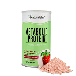 Metabolic Protein™ Strawberry | Batida de Fresa de Proteína de Whey El-poder-del-metabolismo-frank-suarez adelgazar naturalmente metabolismotv unimetab candiseptic kit de candida mejorar el metabolismo y la salud