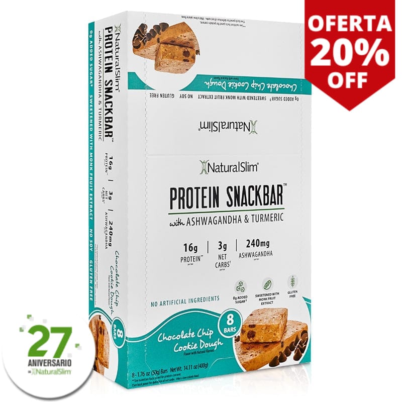 NaturalSlim® Protein Snackbar™ Chocolate Chip Cookie Dough | Barras de proteína