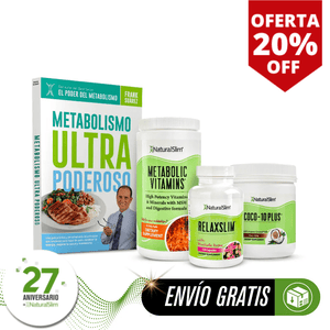 Kit Energía Abundante  | Envío GRATIS - Metabolic Vitamins, RelaxSlim, Coco 10-Plus y Libro de Frank Suárez