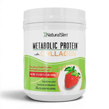 Cargar imagen en el visor de la galería, METABOLIC PROTEIN® with COLLAGEN - STRAWBERRY | Batida de proteína de “whey” sabor a Fresa con Colágeno
