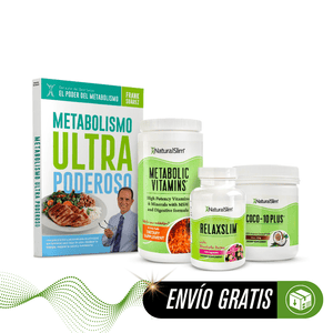 Kit Energía Abundante  | Envío GRATIS - Metabolic Vitamins, RelaxSlim, Coco 10-Plus y Libro de Frank Suárez