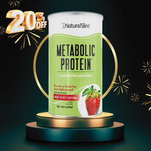 20% OFF Metabolic Protein™ Strawberry | Batida de Fresa de Proteína de Whey