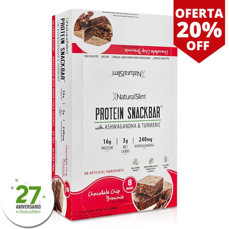 NaturalSlim® Protein Snackbar™ Chocolate Chip Brownie | Barras de proteína