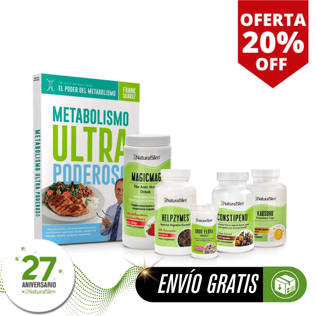 Kit Anti-Estreñimiento  | Envío GRATIS - Constipend, MagigMag, Good Flora, Helpzymes, Kadsorb y Libro de Frank Surez