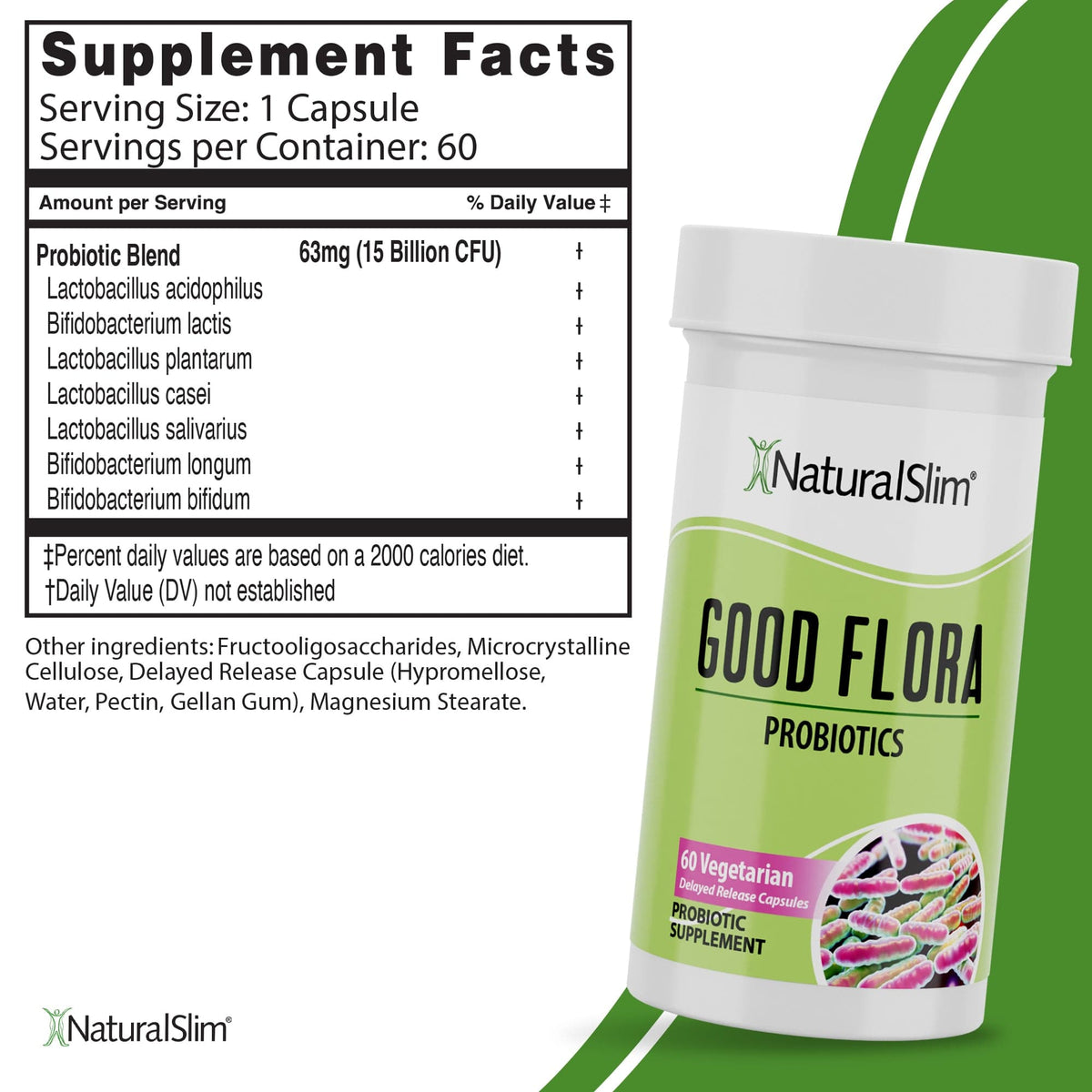 Good Flora™ - Probiótico Natural de NaturalSlim con 15 billones de ...