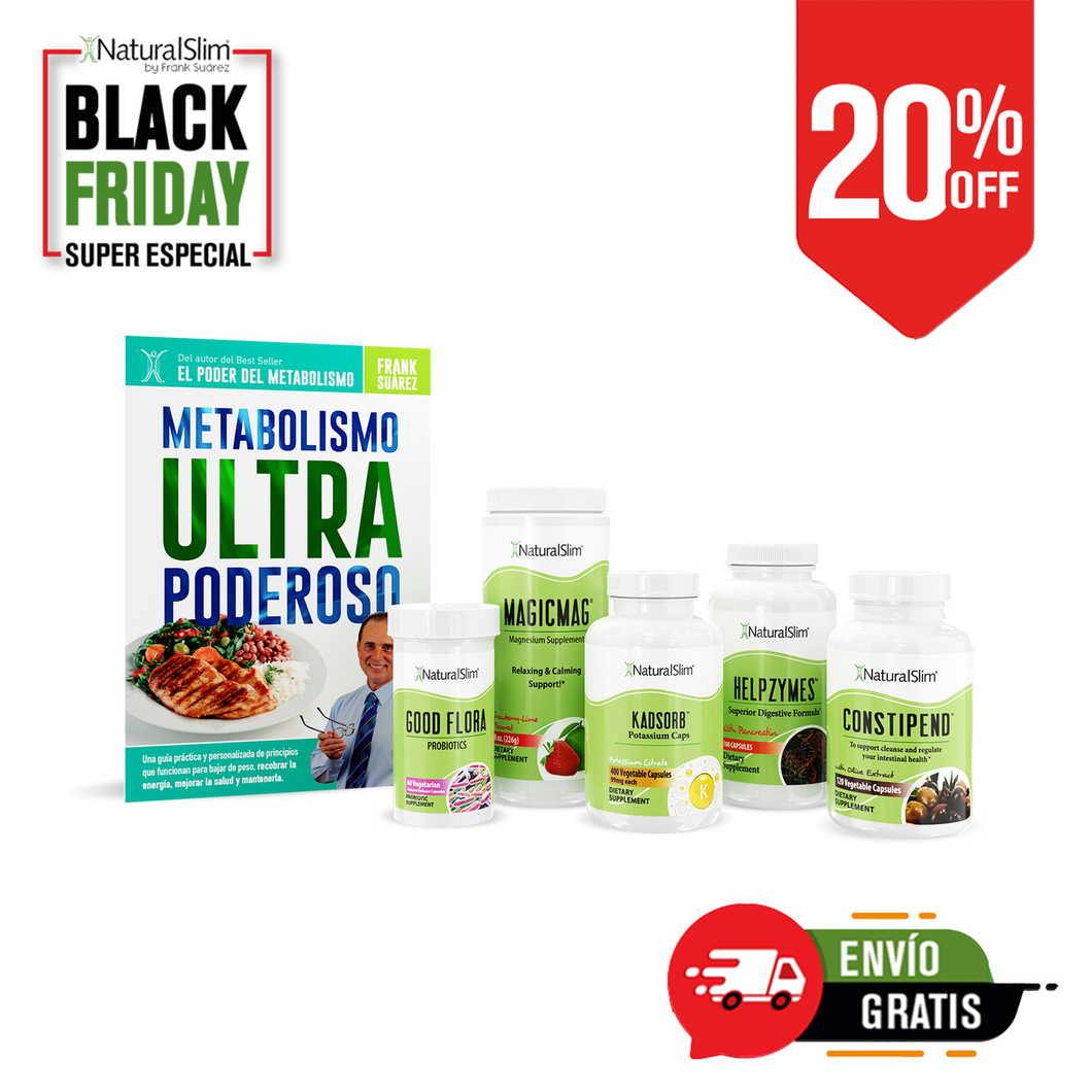 Kit Anti-Estreñimiento  | Envío GRATIS - Constipend, MagigMag, Good Flora, Helpzymes, Kadsorb y Libro de Frank Surez
