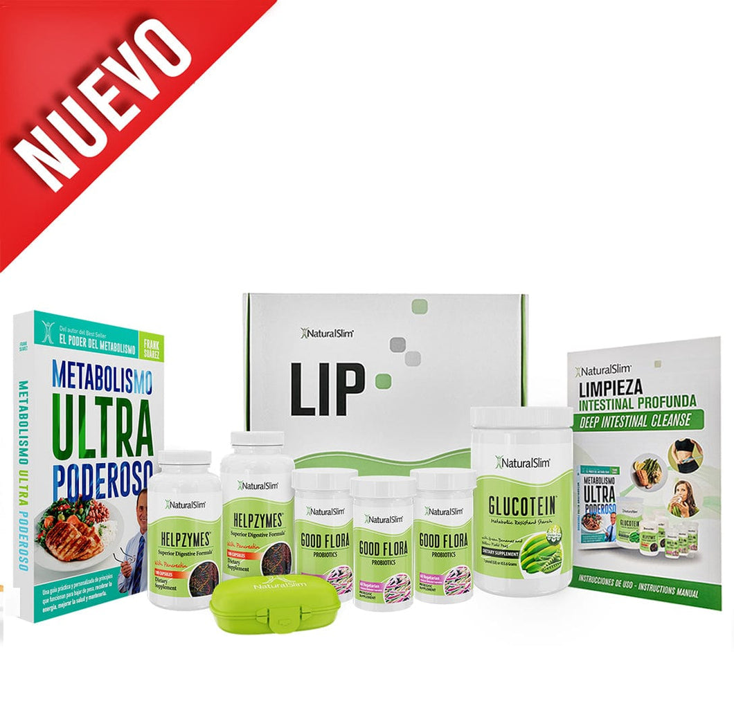 Kit Limpieza Intestinal Profunda | Envío GRATIS - Good Flora, Helpzymes, Glucotein, Folleto Educativo y Libro de Frank Suárez