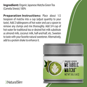 Metabolic Matcha™ Tea | Té Matcha Orgánico