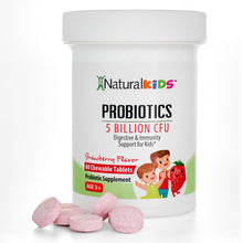 Cargar imagen en el visor de la galería, NaturalKids® PROBIOTICS™ | Probióticos en tableta masticable | Apoyo digestivo e inmunológico* para niños
