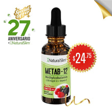 Cargar imagen en el visor de la galería, METAB-12® | Liquid Vitamin B-12 (methylcobalamin) + Vitamin D | Vitamina B-12 y D
