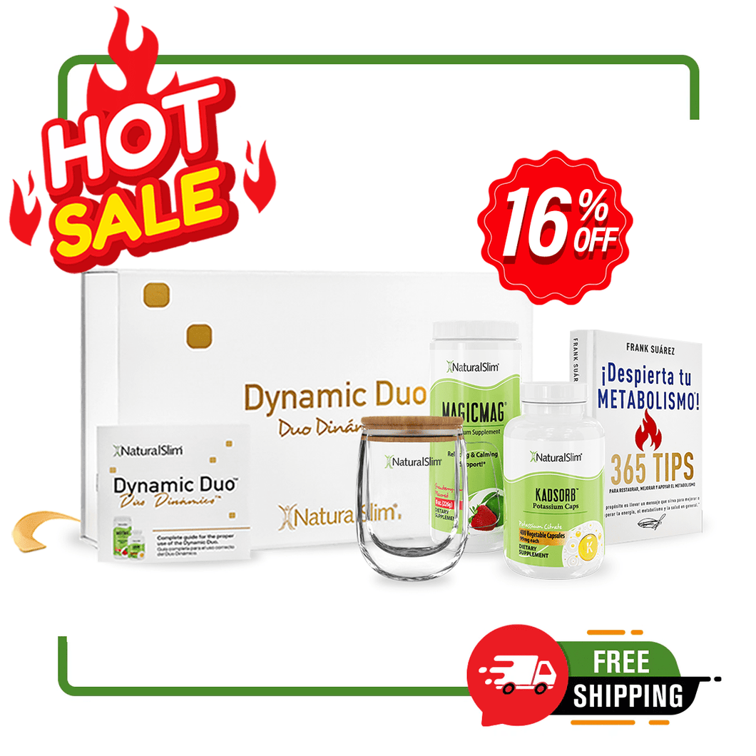 16% OFF Dúo Dinámico Gift Set | Dynamic Duo Gift Set - MagicMag®, Kadsorb®, Libro ¡Despierta tu Metabolismo!, Mug y Caja de Regalo con Panfleto Informativo| Magnesio y Potasio