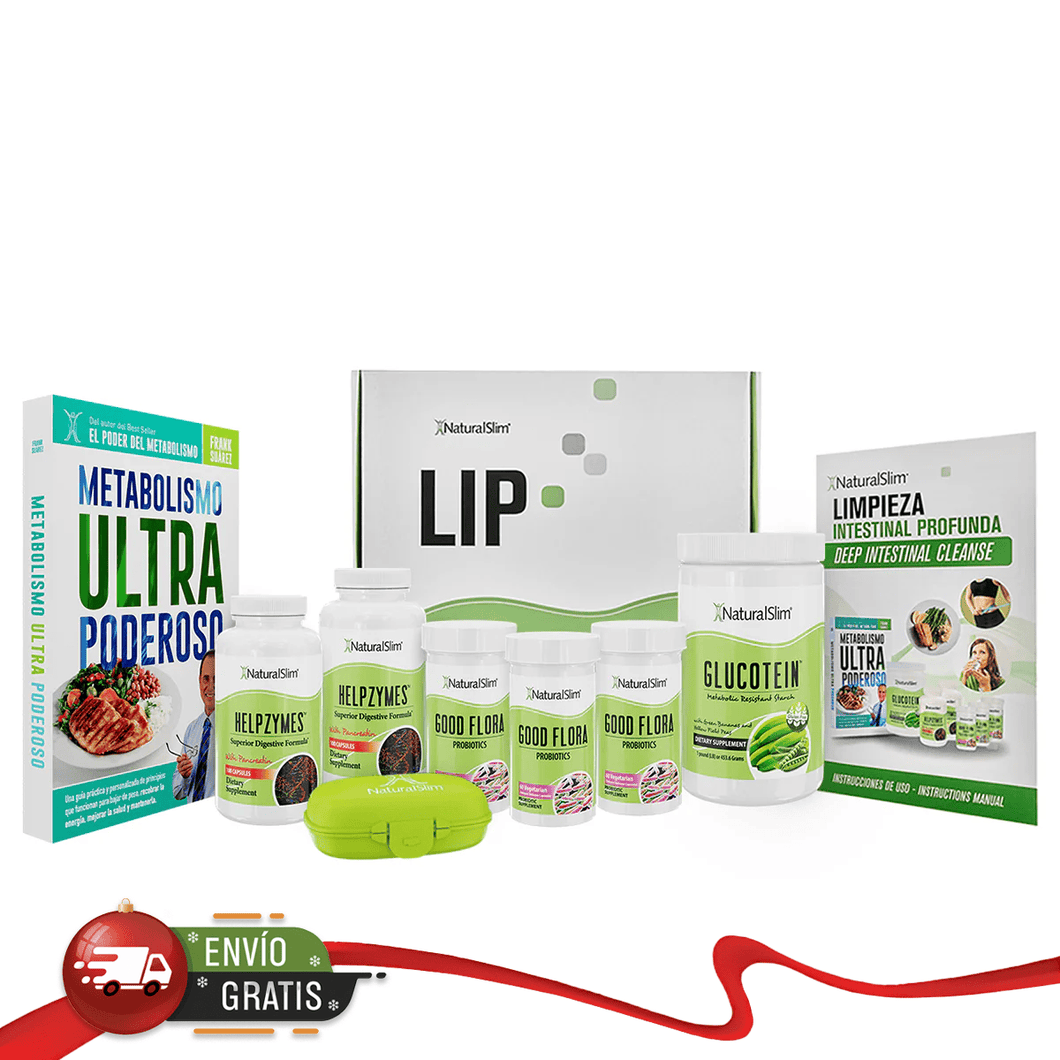 Kit Limpieza Intestinal Profunda | Envío GRATIS - Good Flora, Helpzymes, Glucotein, Folleto Educativo y Libro de Frank Suárez