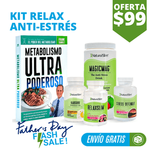 Kit Relax Anti-Estrés  | Envío GRATIS - MagicMag, Kadsorb, Stress Defender, RelaxSlim y Libro de Frank Suárez