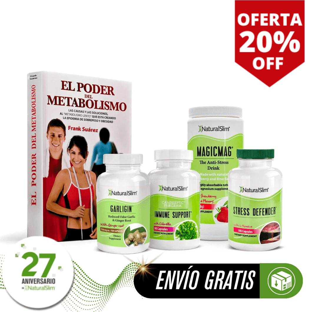 Kit Immune Support™  | Envío GRATIS - Immune Support, Garligin, MagicMag, Stress Defender y Libro de Frank Suárez