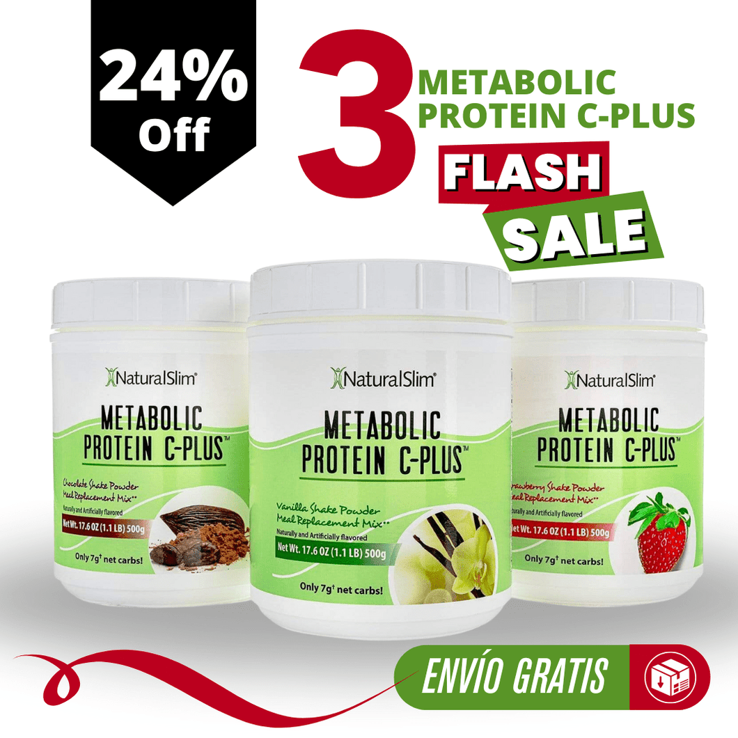 Combo 3 Frascos Metabolic Protein C-Plus™  | 3 Batidas | Envío GRATIS