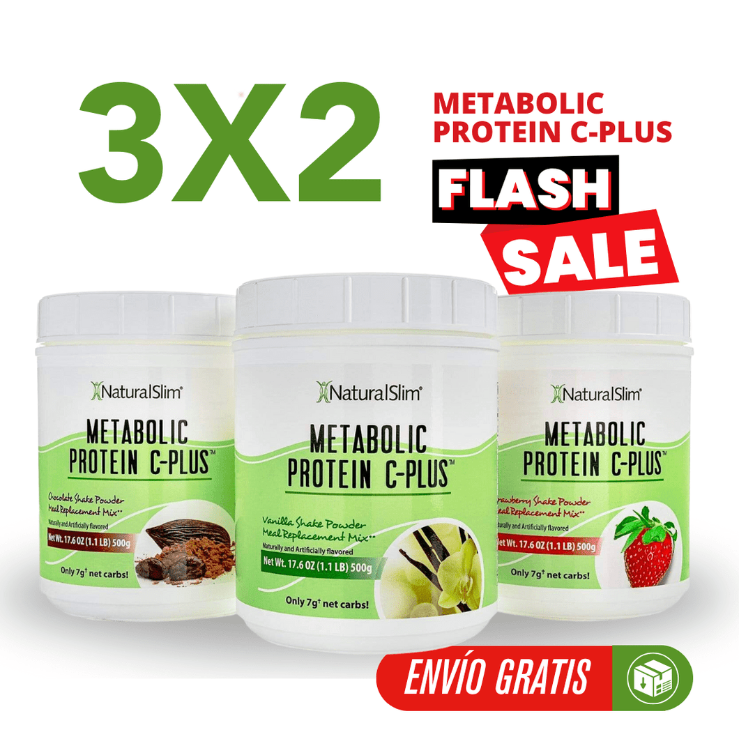 3x2 Oferta - Compra 2 y la 3ra es GRATIS - Combo 3  Frascos Metabolic Protein C-Plus™  | Envío GRATIS