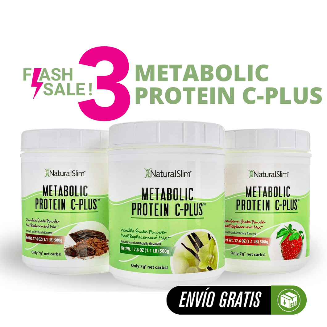 OFERTA 3 Frascos Metabolic Protein C-Plus™  + 1 Shaker Cup Gratis | Batida | Envío GRATIS