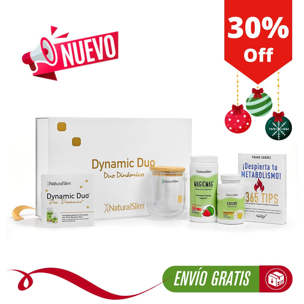 Dúo Dinámico Gift Set | Dynamic Duo Gift Set - MagicMag®, Kadsorb®, Libro ¡Despierta tu Metabolismo!, Mug y Caja de Regalo con Panfleto Informativo| Magnesio y Potasio