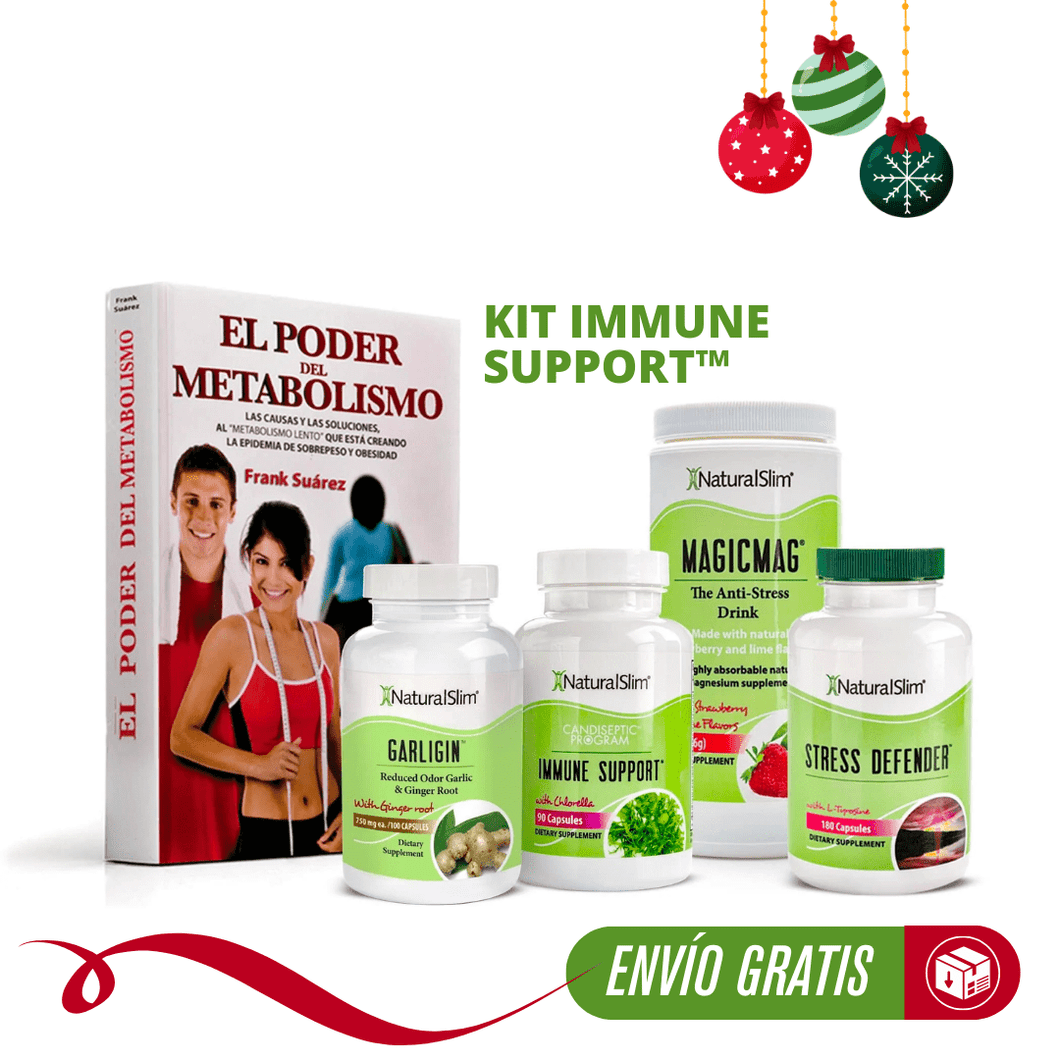 Kit Immune Support™  | Envío GRATIS - Immune Support, Garligin, MagicMag, Stress Defender y Libro de Frank Suárez