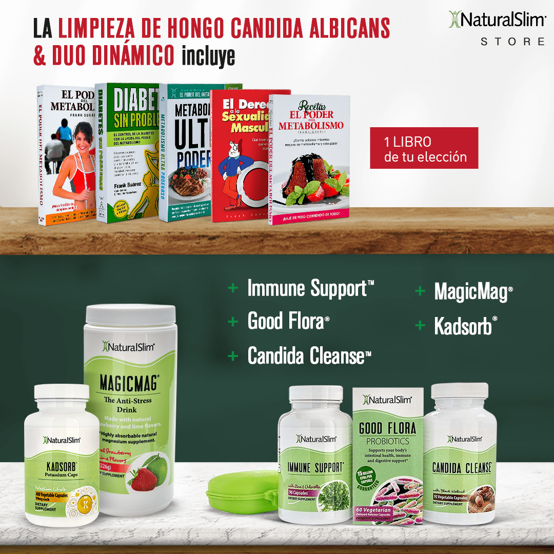 Kit+Libro Candiseptic Kit, MagicMag y Kadsorb | Limpieza de Hongo Candida Albicans & Duo Dinámico | Envío GRATIS El-poder-del-metabolismo-frank-suarez adelgazar naturalmente metabolismotv unimetab candiseptic kit de candida mejorar el metabolismo y la salud