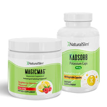 Cargar imagen en el visor de la galería, (1) MagicMag; (1) Kadsorb / Frambuesa-Limón Dúo Dinámico (MagicMag® &amp; Kadsorb®) | Magnesio y Potasio El-poder-del-metabolismo-frank-suarez adelgazar naturalmente metabolismotv unimetab candiseptic kit de candida mejorar el metabolismo y la salud
