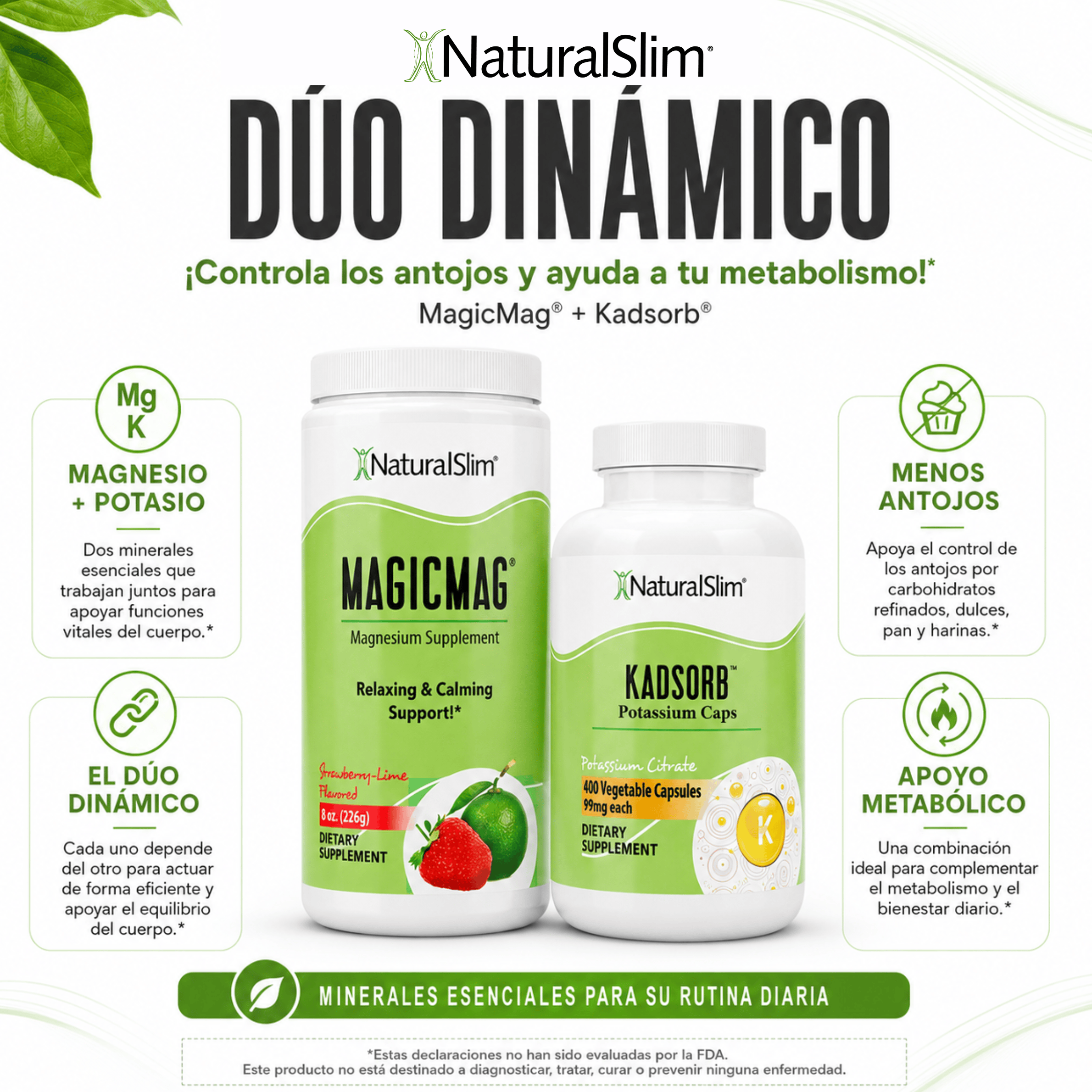 Dúo Dinámico (MagicMag® & Kadsorb®) | Magnesio y Potasio El-poder-del-metabolismo-frank-suarez adelgazar naturalmente metabolismotv unimetab candiseptic kit de candida mejorar el metabolismo y la salud