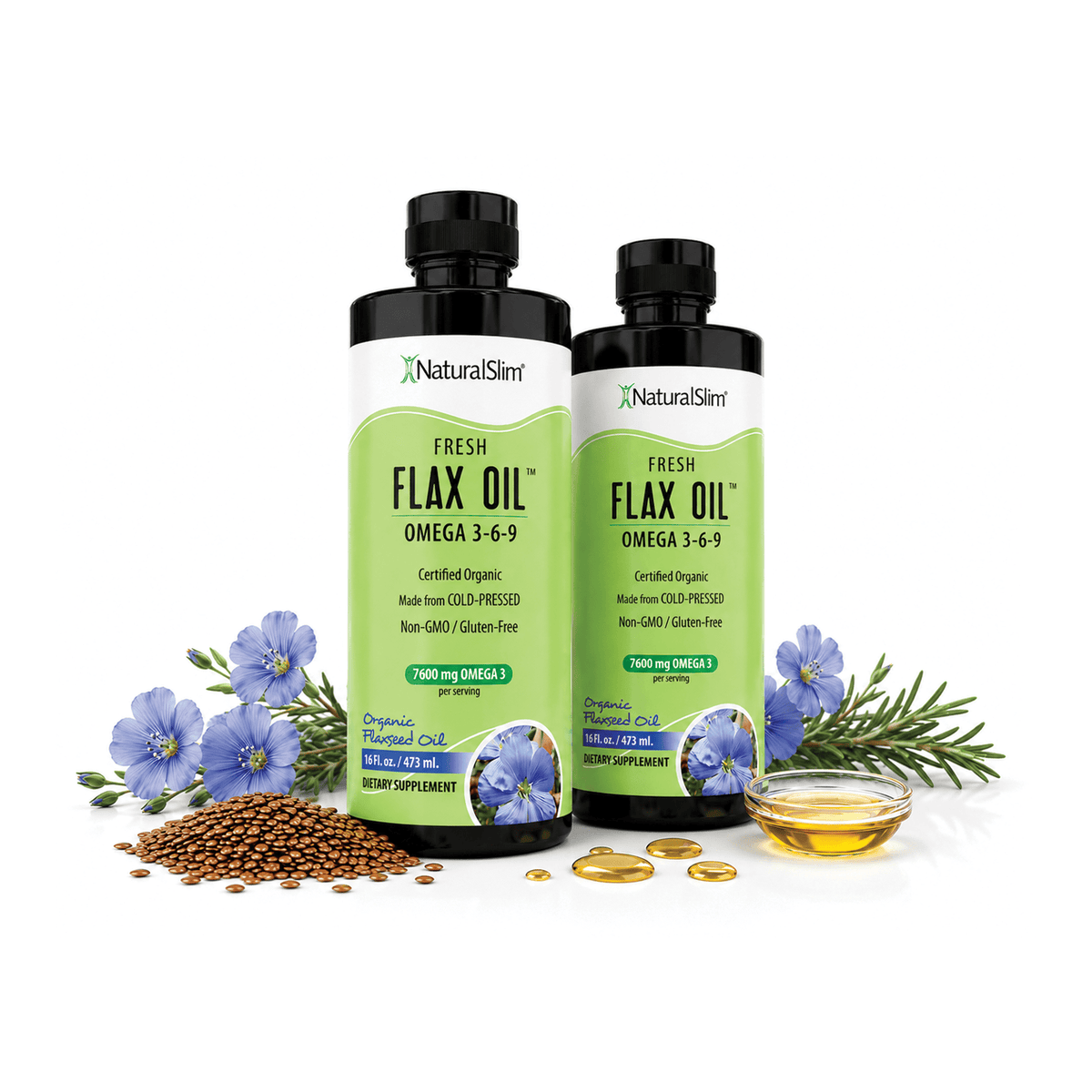 (2) Flax Oil Flax Oil | Aceite de Lino con Omega 3-6-9 - 7,600 mg de ácidos grasos OMEGA-3 por porción El-poder-del-metabolismo-frank-suarez adelgazar naturalmente metabolismotv unimetab candiseptic kit de candida mejorar el metabolismo y la salud