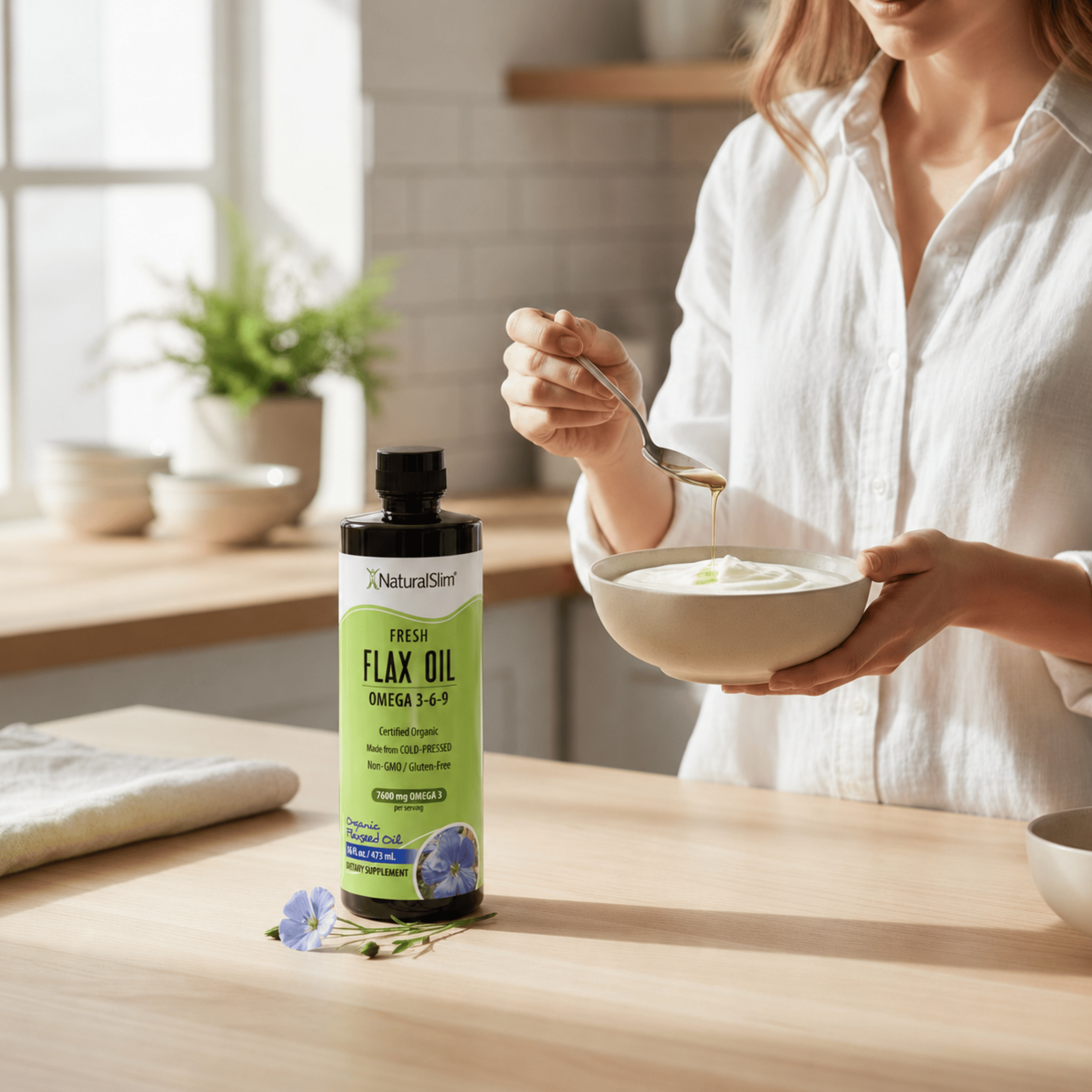 Flax Oil | Aceite de Lino con Omega 3-6-9 - 7,600 mg de ácidos grasos OMEGA-3 por porción El-poder-del-metabolismo-frank-suarez adelgazar naturalmente metabolismotv unimetab candiseptic kit de candida mejorar el metabolismo y la salud