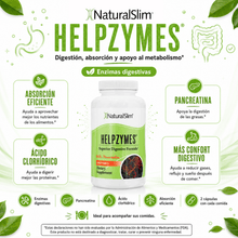 Cargar imagen en el visor de la galería, Helpzymes® | Enzimas Digestivas El-poder-del-metabolismo-frank-suarez adelgazar naturalmente metabolismotv unimetab candiseptic kit de candida mejorar el metabolismo y la salud
