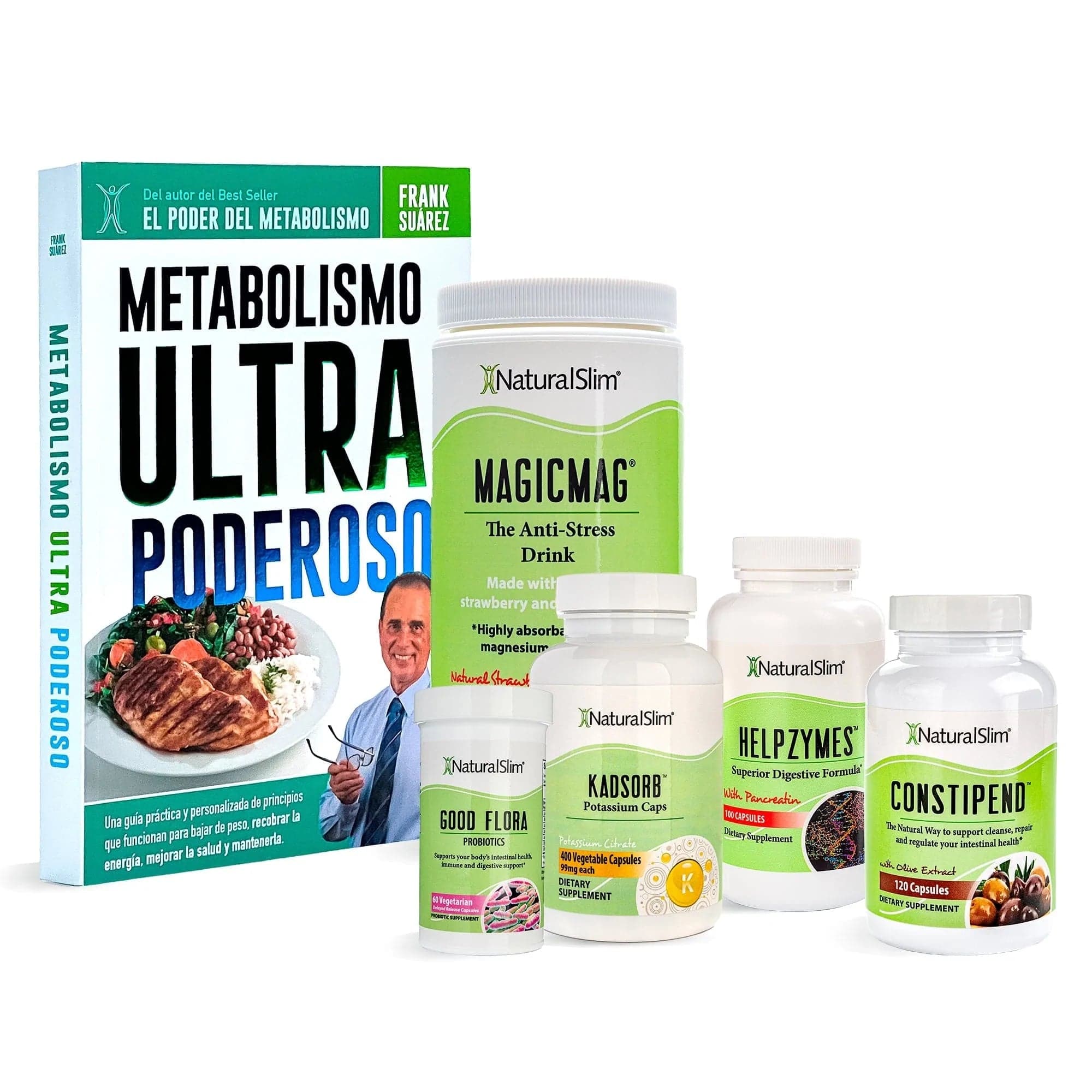 Kit+Libro Kit Anti-Estreñimiento  | Envío GRATIS - Constipend, MagigMag, Good Flora, Helpzymes, Kadsorb y Libro de Frank Surez El-poder-del-metabolismo-frank-suarez adelgazar naturalmente metabolismotv unimetab candiseptic kit de candida mejorar el metabolismo y la salud