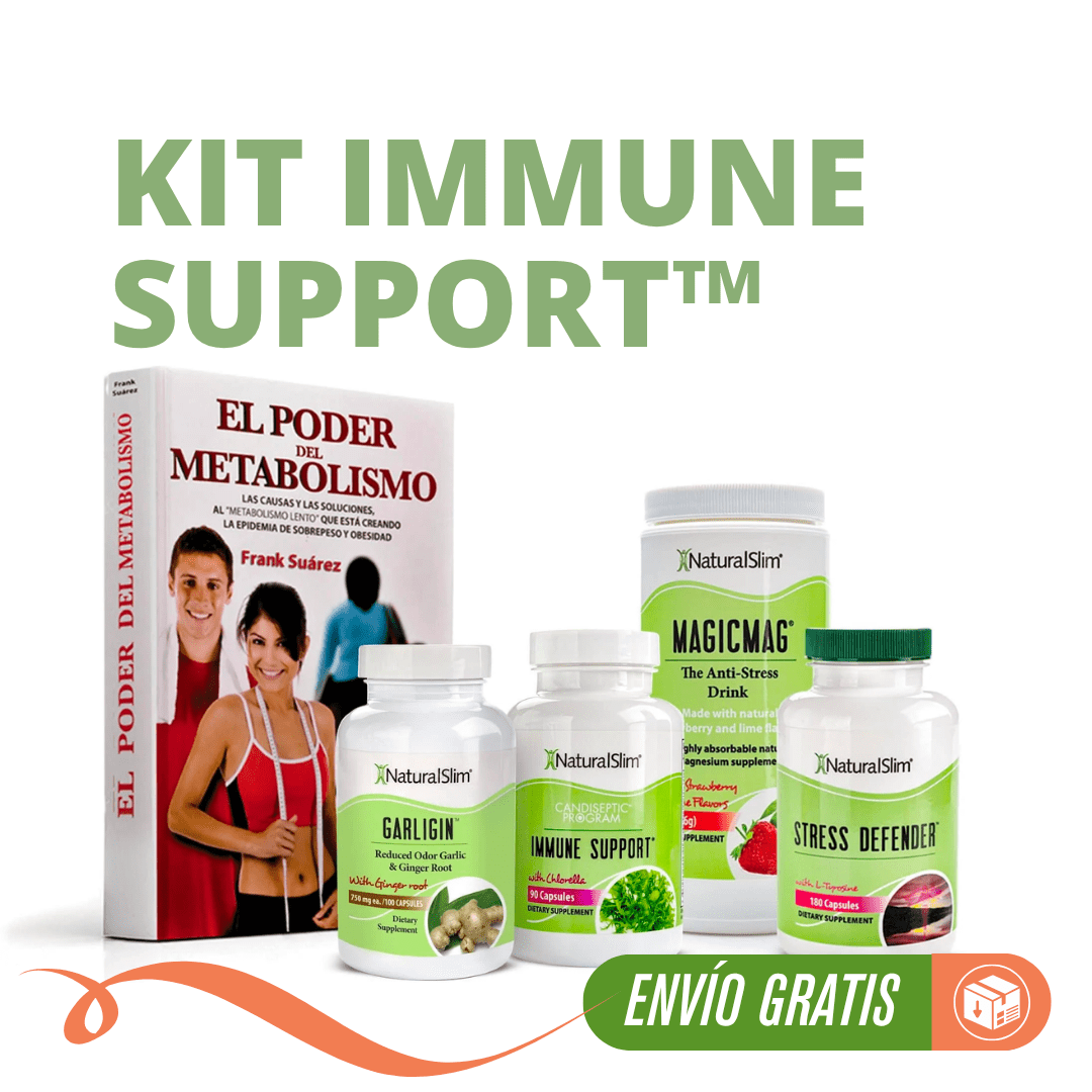 Kit+Libro Kit Immune Support™  | Envío GRATIS - Immune Support, Garligin, MagicMag, Stress Defender y Libro de Frank Suárez El-poder-del-metabolismo-frank-suarez adelgazar naturalmente metabolismotv unimetab candiseptic kit de candida mejorar el metabolismo y la salud